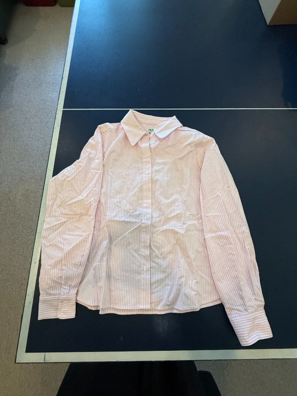 NWT Shiny By Nature Pink Stripped Button-down